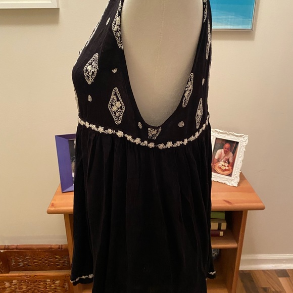 Free People Black and White Embroidered Tunic - Picture 4 of 6